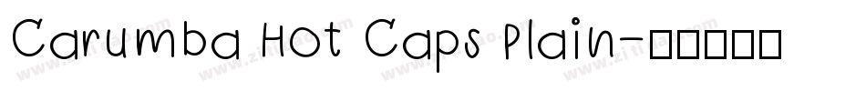 Carumba Hot Caps Plain字体转换